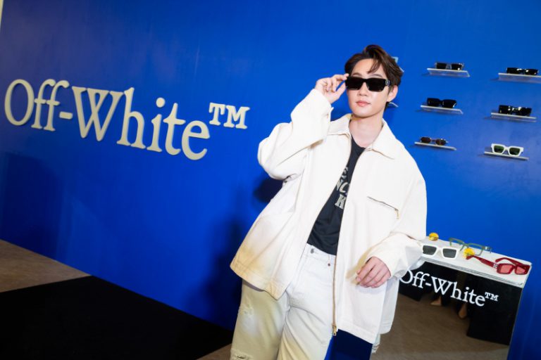 กัปตัน ชลธร อวดลุคสายแฟแนวสตรีท  ในงานเปิดตัวแว่นตา Off-White คอลเลกชัน Spring – Summer 2024