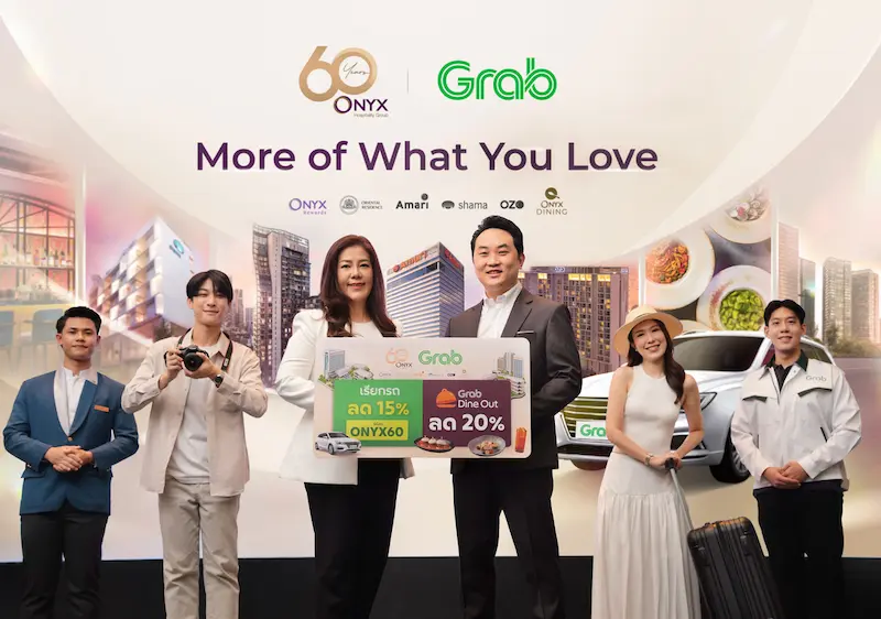 ONYX Hospitality Group ฉลอง 60 ปี เดินหน้าสร้างประสบการณ์การเดินทางที่มีความหมาย ภายใต้แนวคิด “More of What You Love” ร่วมกับ Grab เพื่อเติมเต็มทุกช่วงเวลาของนักเดินทางยุคใหม่